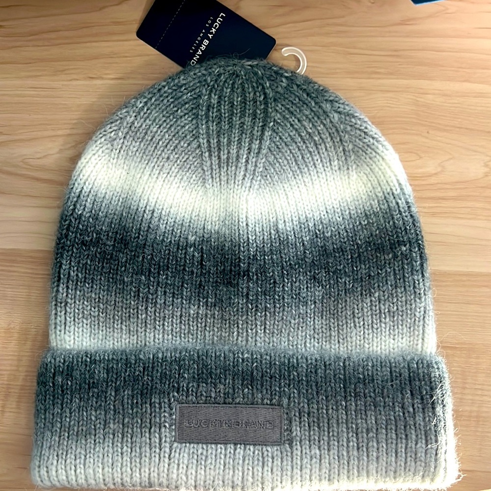 Lucky Brand Grey ombré Beanie